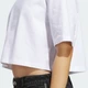 Женская укороченная футболка Essentials Crop adidas JJ3385 (2XL) белый (4067902568669) - изображение 5