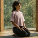 Жіноча футболка Yoga Motion Waffle adidas KD2706 (XS) фіолетовий (4068819655183) - зображення 8