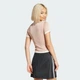 Жіноча футболка Knitted 3-Stripes Short adidas JJ0962 (2XS) бежевий (4067905947973) - зображення 2