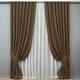 Комплект готовых штор VR-Textil Лен мрамор Pavliani ХО № 1261ш Коричневый 150х280 см 2 шт (33-0108) - изображение 2