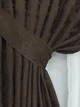 Комплект готових штор VR-Textil Жакард Sultan XO № 1122ш Венге 100х270 см 2 шт (31-519) - зображення 5