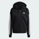 Жіноча толстовка Essentials 3-Stripes Full-Zip Fleece adidas JE1283 (XL) чорний (4067902074153) - зображення 6