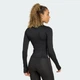 Женская олимпийка Workout Essentials Zip Through Jacket 3-Stripes adidas KB7843 (L) черный (4068809054194) - изображение 2