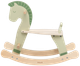 Drewniany konik na biegunach Viga Zielony (44295) (6971608442957) - obraz 1