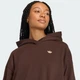 Женское худи OVERSIZED adidas KC8862 (S) коричневый (4068821394506) - изображение 4