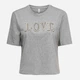 Футболка хлопковая женская ONLY 15368936-Light Grey Melange XS Светло-серая (5715871534176) - изображение 4
