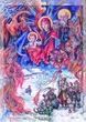 Різдвяний набір з 5 листівок Cardsforsoul А.Охапкіна Сяють весело Зірки 10,5 Х 14,8 см - зображення 5