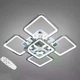 Чорна стельова світлодіодна люстра Квадрати X-593 з пультом LED люстра для вітальні спальні та кухні - зображення 3