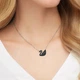 Велике срібне жіноче кольє SWAROVSKI SWAN, подарунок на день народження для дівчинки, 5347329 - зображення 2