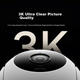 MI Smart Outdoor Camera 4C 3K, домашня камера відеоспостереження, 360-градусне охоплення з нічним баченням, 5 мільйонів пікселів повнокольорового нічного бачення, для використання на вулиці та у дворі сільської місцевості - изображение 3