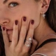 Серьги APM Monaco из метеорита прямоугольной формы, серебряные, элегантные и модные, подарок для девушки, серебристо-белые, универсальный размер. - изображение 2