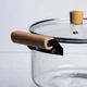 Скляна каструля 3.5 л з кришкою прозора кухонний посуд з боросилікатного скла для готування варіння страв HP-34-108 - изображение 3