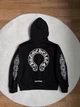 Чоловіче зіп-худі Chrome Hearts бавовна на блискавці трансферна накатка чорне M (LUX1599) - зображення 2