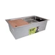 Мойка для кухни интегрированная Lidz Handmade H6845 Brushed Steel 3,0/1,0 мм LDH6845BRU49455 - изображение 6