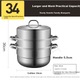 Пароварка COOKER KING нержавіюча сталь 304, 34 см, тришарова - зображення 3