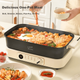 Електрична каструля Liven Electric Hot Pot, електрична каструля для приготування їжі, гаряча каструля, спеціальна каструля для 3-7 осіб, знімна багатофункціональна електрична каструля для приготування їжі та барбекю, 7 л, багатоцільова каструля DHG-710 - изображение 8