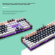 Механическая игровая клавиатура Lenovo MK5, проводная, синие переключатели с разноцветной подсветкой, подходит для игровых и офисных устройств Legion R9000P/Y7000, 104-клавишная клавиатура для игры в PUBG, цвет Cloud Silver Blue. - зображення 5