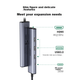 Розширювальна док-станція UGREEN Type-C для HDMI-хаба USB-хаб 3.0 Thunderbolt C порт-адаптер, 1,5-метровий подовжувач для зарядки, сумісний з комп'ютерами Apple, конвертер для настільних комп'ютерів - зображення 4