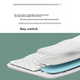 Клавіатура Logitech Wave, ергономічна клавіатура, офісна клавіатура, бездротова синя клавіатура з м'якою підставкою для рук, підключається до 3 пристроїв, графітово-чорна, 99 клавіш - зображення 8