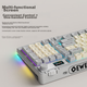 Бездротова клавіатура та миша EWEADN V98Pro, Bluetooth/дротова/USB, потрійний режим, з екраном, механічне відчуття, безшумна офісна мембранна клавіатура, 98 клавіш для комп'ютера, універсальна для ноутбуків, яскраво-помаранчевий колір - изображение 8