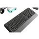 Бездротова клавіатура та миша Logitech MK650 Bluetooth, комплект клавіатури та миші для бізнесу та офісу, офісна миша та клавіатура, тиха миша, повнорозмірний дизайн, преміум-серія, чорний та сірий - зображення 1