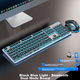 Беспроводная клавиатура и мышь EWEADN X7S с Bluetooth, двухрежимная, с механическим управлением, 104 клавиши, для настольного компьютера, ноутбука, ультратонкая, низкопрофильная, игровая, эргономичная. - изображение 5