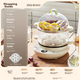 Пароварка Bear Egg Cooker, двухслойная многофункциональная пароварка для домашнего использования, пароварка из нержавеющей стали для приготовления завтраков, выпечки и закусок, программируемый таймер с функцией автоматического отключения, ZDQ-C14Q8 - изображение 3