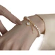 Срібний браслет Qlady Freshwater Pearl для жінок, розкішний високоякісний вигляд, справжня перлова нитка, подарунок на день народження - зображення 3