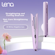 Випрямляч для волосся Lena Flat Iron з негативними іонами, дбайливий до волосся, подвійне використання для випрямлення та завивки, випрямляч для волосся для жінок, електричний випрямляч для чубчика та волосся, подарунок LN-H2 фіолетовий - изображение 12