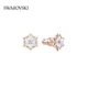 Серьги-гвоздики SWAROVSKI MAGIC «Снежинка», женские серьги и серьги-кольца, подарок на день рождения для женщин, 5627348 - изображение 5
