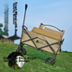 Тележка MOBIGARDEN NX23689009 кемпинговая складная широкие колеса двойные тормоза, бежевая - изображение 6