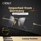 ARNO FOCUS ON YOUR EYES Надлегкі окуляри для читання з чистого титану для чоловіків, імпортовані з Німеччини високої чіткості, окуляри преміум-класу з анти-синім світлом для людей похилого віку A106 150 градусів - изображение 4
