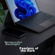 Беспроводная клавиатура BIAZE Bluetooth, совместимая с Microsoft Surface Pro 4/5/6/7, ноутбуком, планшетным ПК 8/9/X, сенсорным экраном, двухцветной подсветкой, ультратонкий корпус цвета мокко. - изображение 5