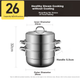 Пароварка COOKER KING нержавеющая сталь 304 трехслойная, 26 см - изображение 4