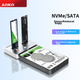 Пристрій для клонування NVMe-дисків у SATA SSD від AOKO, база для крос-протокольного клонування M.2, копіювальний апарат, пристрій для клонування механічних жорстких дисків 2,5/3,5 дюйма, пристрій клонування NVMe, MM28SL. - зображення 4