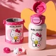 Детская термокружка BeddyBear с двойной крышкой и трубочкой, из нержавеющей стали 316, большой емкости, 600 мл (кошачий окрас). - изображение 10