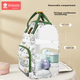 Рюкзак Xinandai Mimi Bag, вместительный многофункциональный рюкзак для путешествий, легкий и удобный мешок для хранения грудного молока для мам и малышей, дизайн Vera Wind Landscape. - изображение 6