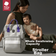 Сумка для ухода за ребенком Babycare Mommy Bag, многофункциональная легкая сумка, вместительный модный рюкзак для прогулок с малышом, Beika Pink Large Size - изображение 2