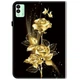 Защитный чехол Deexe Flower для TECNO Megapad 11 - Gold Butterfly Rose - изображение 6