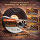 Шланг для полива REBINER KALAHARI 1/2" 30 м армированный — прочный садовый черно-оранжевый - изображение 1