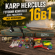 Набор для рыбалки Karp Hercules 16в1 №7 карповый с удилищем boyaBY Hercules 3.9 м катушкой MIFINE 5000B леской 300 м чехлом и снастями - изображение 1