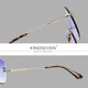Женские градиентные солнцезащитные очки KINGSEVEN 807 Gold Blue - изображение 4