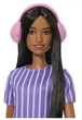 Lalka Mattel Barbie Autistic Self Advocacy Network w fioletowej sukience w paski z kasztanowymi włosami i ciemną karnacją (JJN58) (194735340316) - obraz 5