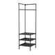 Кутова підлогова вішалка-стелаж для одягу Corner Rack для дому, Металева портативна стійка-органайзер з полицями в коридор для гардеробної і зберігання речей - зображення 3