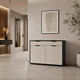 Стильний комод Nola 1200х450х750 з шухлядами та полицями Кашемір/Антрацит - зображення 4