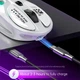 Беспроводная сверхлегкая Bluetooth мышь RGB с аккумулятором — игровая компьютерная мышка для ПК и ноутбука FE-577 Серая - изображение 4