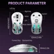 Беспроводная сверхлегкая Bluetooth мышь RGB с аккумулятором — игровая компьютерная мышка для ПК и ноутбука FE-577 Серая - изображение 5