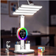 Настольная LED лампа KRX-104 с RGB-подсветкой, вентилятором, часами и подставкой, Аккумуляторный 57700/59 - изображение 6