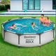 Каркасный бассейн Bestway 56416 + насос фильтр 366 x 76 см семейный бассейн для дома дачи двора детей и взрослых - изображение 4