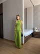 Жіночий прогулянковий костюм (топ+брюки) Uaclothes 42 Салатовий (like38173-186051349) - зображення 3